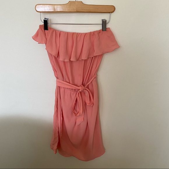 Silk ruffle mini dress - Picture 2 of 7
